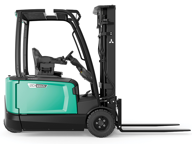 Xe nâng điện 2 tấn 3 bánh ngồi lái Mitsubishi